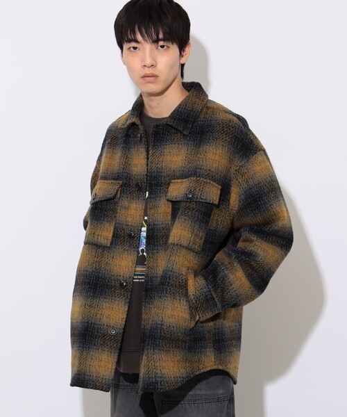 BEAMS HEART(ビームスハート)の「シャギーチェック CPO シャツ(シャツ/ブラウス・メンズ・イエロー系その他5/ブルー系その他・SMALL/MEDIUM/LARGE)」の6枚目の写真