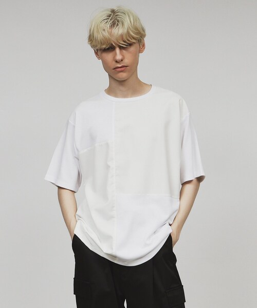 tk.TAKEO KIKUCHI（ティーケータケオキクチ）の「◆パネルキリカエTシャツ（Tシャツ/カットソー・メンズ・ブルー系その他/ブラック/ホワイト・02/03/04）」の4枚目の写真