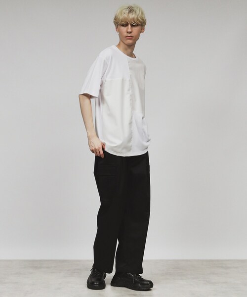 tk.TAKEO KIKUCHI（ティーケータケオキクチ）の「◆パネルキリカエTシャツ（Tシャツ/カットソー・メンズ・ブルー系その他/ブラック/ホワイト・02/03/04）」の6枚目の写真
