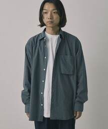 Firsthand | Re Firsthand design by IDEAS/リ ファーストハンド デザイン バイ イデアス RE FH 草木染 レギュラーカラー スモールチェックシャツ(シャツ/ブラウス)