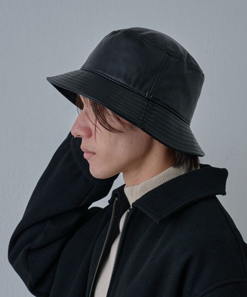 COLONY 2139(コロニートゥーワンスリーナイン)の「シンセティックレザーバケットハット(ハット・メンズ・ブラック・FREE)」の3枚目の写真