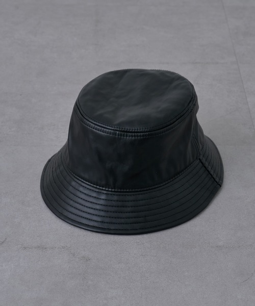 COLONY 2139(コロニートゥーワンスリーナイン)の「シンセティックレザーバケットハット(ハット・メンズ・ブラック・FREE)」の10枚目の写真