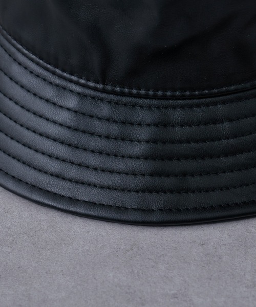 COLONY 2139(コロニートゥーワンスリーナイン)の「シンセティックレザーバケットハット(ハット・メンズ・ブラック・FREE)」の12枚目の写真