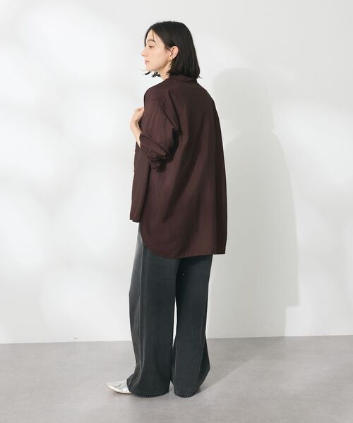 CRAFT STANDARD BOUTIQUE（クラフトスタンダードブティック）の「レーヨントロミサイドリボンチュニック（シャツ/ブラウス・レディース・ライトグリーン/アイボリー/ブラウン/ネイビー・FREE）」の22枚目の写真