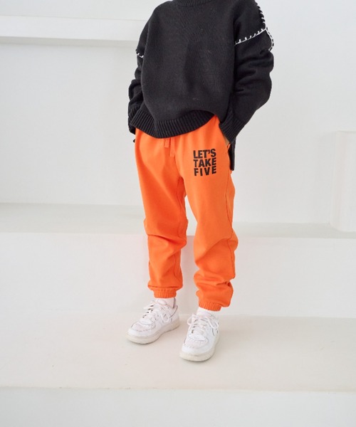LOWRYS FARM(ローリーズファーム)の「ウラケジョグパンツ 134392(スウェットパンツ・キッズ・グレー/オレンジ/ブラック/ライトグレー/ブラウン/ネイビー・120cm/110cm/150cm/140cm/130cm)」の6枚目の写真
