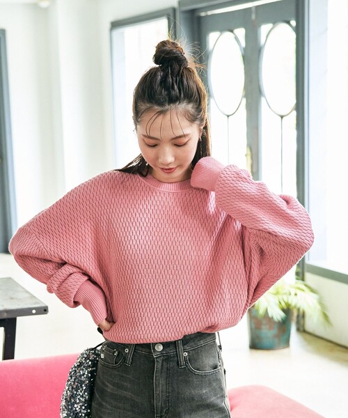 ✳️人気新作 新品SelfPortrait ピンクニット/セーター SELF PORTRAIT - ❇️Selfportrait正規24秋新作セルフポート