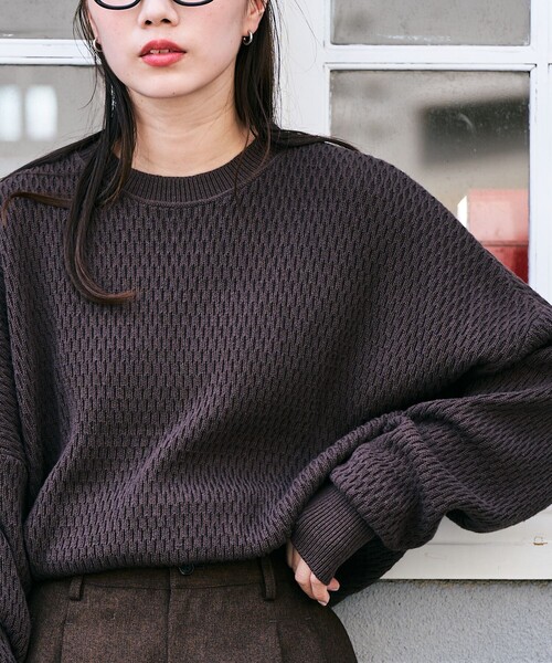 セール】限定展開 サーマル ショート ニット プルオーバー