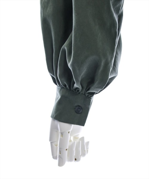 clear（クリア）の「【低身長用サイズ有】ピーチ起毛リボン付きアシメフリルシャツワンピース[着回し力抜群 ガーリー]≪再入荷≫（ワンピース・レディース・サックスブルー/グリーン/サンドベージュ/モカ・F/XS）」の17枚目の写真