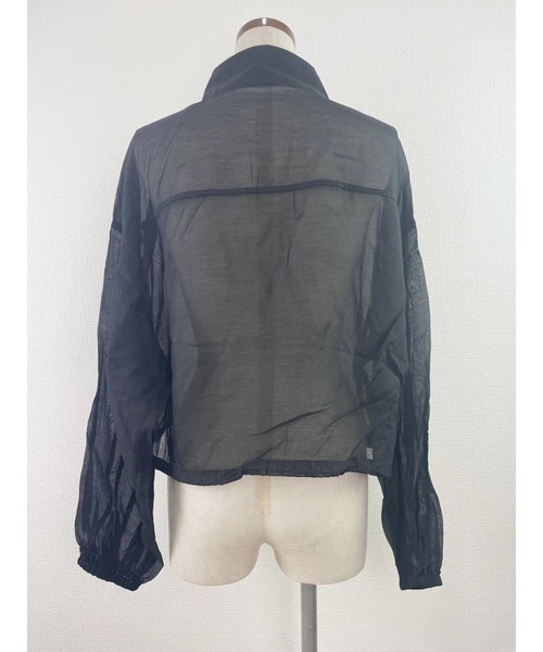 WORLD WIDE LOVE!（ワールドワイドラブ）の「シアーブルゾン（ブルゾン・レディース・ブラック/ブラウン/ベージュ・1）」の6枚目の写真