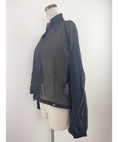 WORLD WIDE LOVE!（ワールドワイドラブ）の「シアーブルゾン（ブルゾン・レディース・ブラック/ブラウン/ベージュ・1）」の5枚目の写真