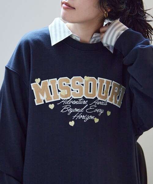 スウェットトップス ·͜·♡様 FREAK'S STORE（フリークスストア）の「ビッグロゴハート刺繍