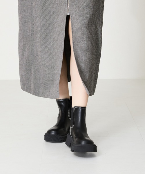 ORiental TRaffic（オリエンタルトラフィック）の「カラーステッチサイドゴアブーツ 41408（ブーツ・レディース・ホワイト/ブラック/ブルー・S/M/L/LL）」の12枚目の写真