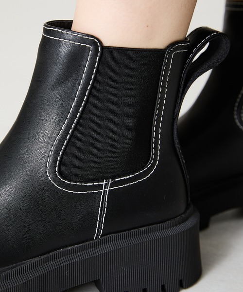 ORiental TRaffic（オリエンタルトラフィック）の「カラーステッチサイドゴアブーツ 41408（ブーツ・レディース・ホワイト/ブラック/ブルー・S/M/L/LL）」の13枚目の写真