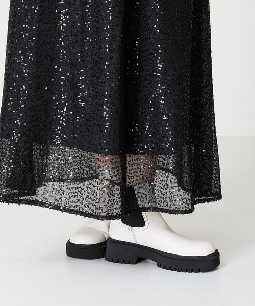 ORiental TRaffic（オリエンタルトラフィック）の「カラーステッチサイドゴアブーツ 41408（ブーツ・レディース・ホワイト/ブラック/ブルー・S/M/L/LL）」の4枚目の写真