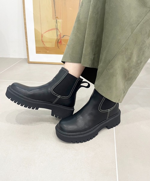 カラーステッチサイドゴアブーツ 41408（ブーツ）｜ORiental