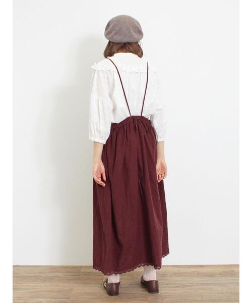 Samansa Mos2（サマンサ モスモス）の「胸元レース切替キャミワンピース（ワンピース・レディース・ベージュ/ブラック/ボルドー・F）」の18枚目の写真