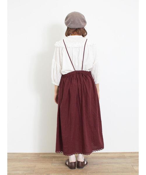 Samansa Mos2（サマンサ モスモス）の「胸元レース切替キャミワンピース（ワンピース・レディース・ベージュ/ブラック/ボルドー・F）」の21枚目の写真