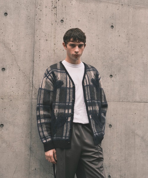 Needles（ニードルス）の「【Needles/ニードルズ】Mohair Cardigan - Original Check With Papillon（カーディガン/ボレロ・メンズ・チェック・M/S）」の3枚目の写真