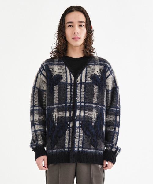 Needles（ニードルス）の「【Needles/ニードルズ】Mohair Cardigan - Original Check With Papillon（カーディガン/ボレロ・メンズ・チェック・M/S）」の5枚目の写真