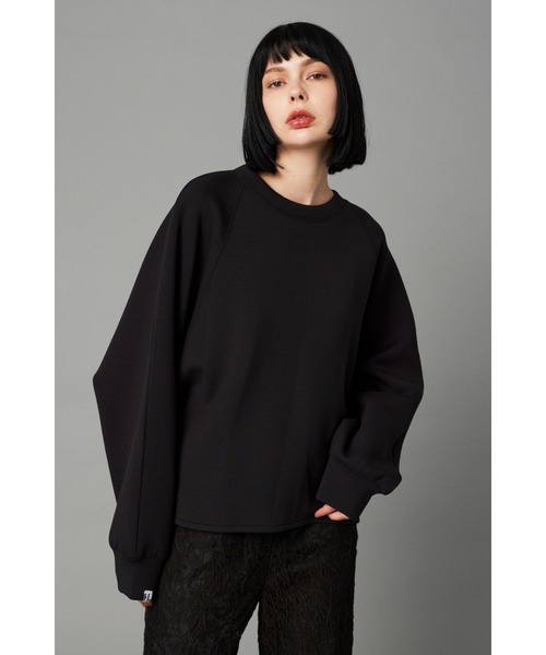 HeRIN.CYE(ヘリンドットサイ)の「Feels flare tops フィールズフレアトップス(Tシャツ/カットソー・レディース・ブラック/オフホワイト/杢グレー・FREE)」の2枚目の写真