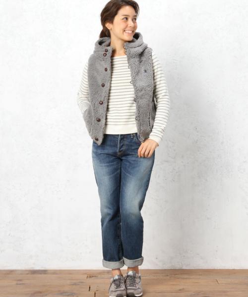 GYMPHLEX(ジムフレックス)の「Gymphlex(ジムフレックス) BOA PL HOOD ベスト(ベスト・レディース・グレー/ネイビー・フリー)」の19枚目の写真