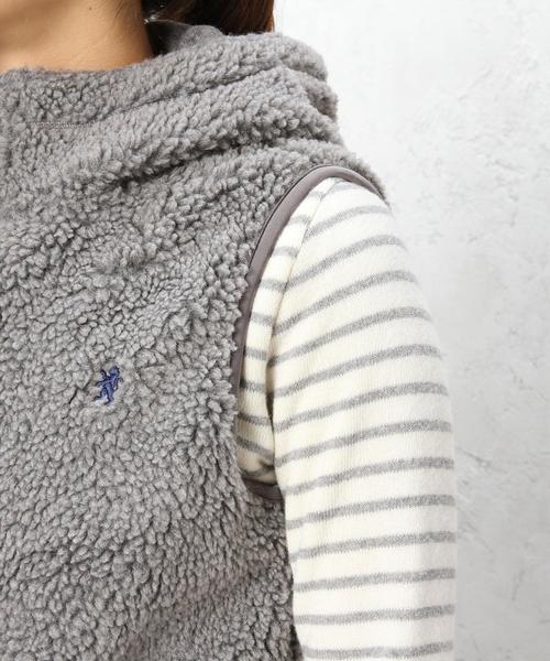 GYMPHLEX(ジムフレックス)の「Gymphlex(ジムフレックス) BOA PL HOOD ベスト(ベスト・レディース・グレー/ネイビー・フリー)」の11枚目の写真
