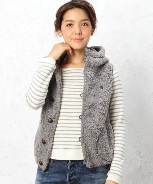 GYMPHLEX(ジムフレックス)の「Gymphlex(ジムフレックス) BOA PL HOOD ベスト(ベスト・レディース・グレー/ネイビー・フリー)」の14枚目の写真