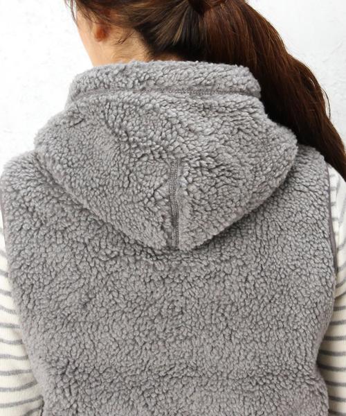 GYMPHLEX(ジムフレックス)の「Gymphlex(ジムフレックス) BOA PL HOOD ベスト(ベスト・レディース・グレー/ネイビー・フリー)」の15枚目の写真