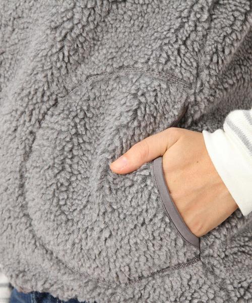 GYMPHLEX(ジムフレックス)の「Gymphlex(ジムフレックス) BOA PL HOOD ベスト(ベスト・レディース・グレー/ネイビー・フリー)」の4枚目の写真