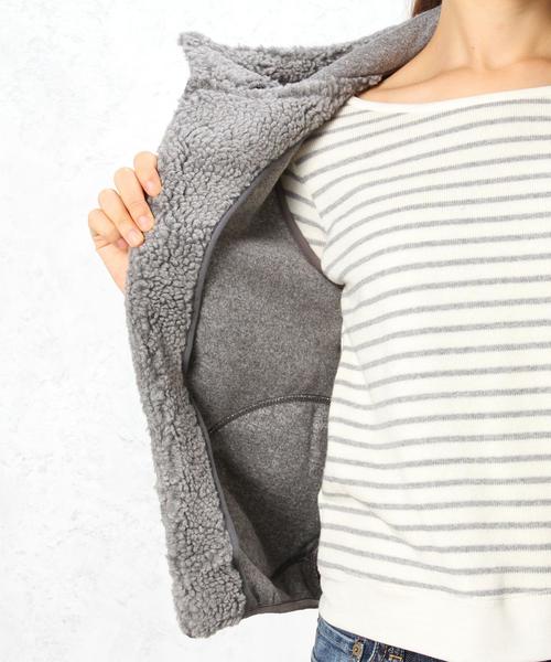 GYMPHLEX(ジムフレックス)の「Gymphlex(ジムフレックス) BOA PL HOOD ベスト(ベスト・レディース・グレー/ネイビー・フリー)」の5枚目の写真
