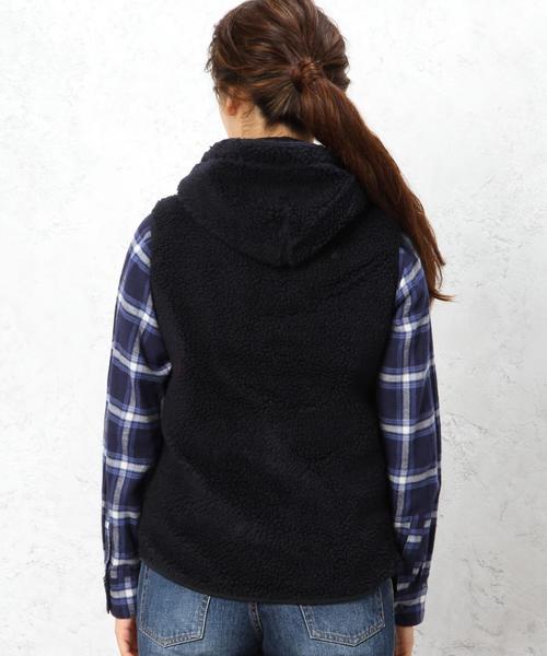 GYMPHLEX(ジムフレックス)の「Gymphlex(ジムフレックス) BOA PL HOOD ベスト(ベスト・レディース・グレー/ネイビー・フリー)」の7枚目の写真