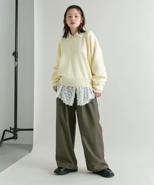 KBF（ケイビーエフ）の「フロントギャザーフェザーシャツ（シャツ/ブラウス・レディース・ブラック/オフホワイト/ブルー・ONE）」の12枚目の写真