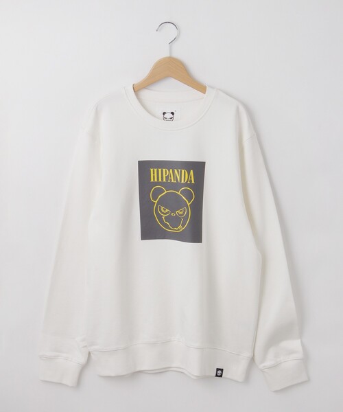 &Bridge(アンドブリッジ)の「HIPANDA(ハイパンダ) HIPANDAプリントトレーナー(スウェット・メンズ・ネイビー/ホワイト/ブラック・01/02/05/03)」の1枚目の写真