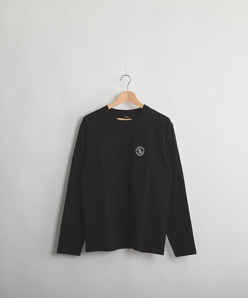 B'day(ビーデイ)の「ヘヴィウェイト天竺 刺繍 長袖 クルーネック(Tシャツ/カットソー・レディース・サックスブルー/ブラック/ホワイト・LARGE/MEDIUM)」の2枚目の写真
