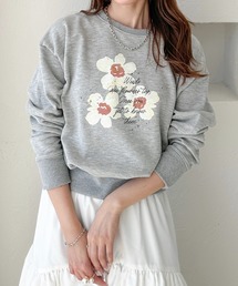 【apres jour clair】フラワープリントスウェット【ZOZOTOWN限定アイテム】