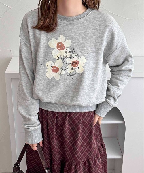 apres jour clair（アプレジュールクレア）の「【apres jour clair】フラワープリントスウェット【ZOZOTOWN限定アイテム】（スウェット・レディース・アイボリー/グレー・フリー/X-LARGE）」の22枚目の写真