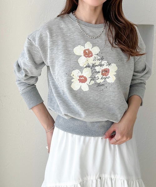 apres jour clair（アプレジュールクレア）の「【apres jour clair】フラワープリントスウェット【ZOZOTOWN限定アイテム】（スウェット・レディース・アイボリー/グレー・フリー/X-LARGE）」の19枚目の写真