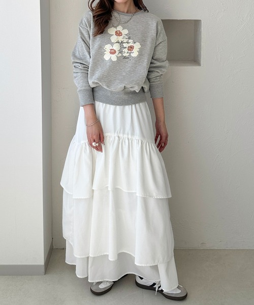 apres jour clair（アプレジュールクレア）の「【apres jour clair】フラワープリントスウェット【ZOZOTOWN限定アイテム】（スウェット・レディース・アイボリー/グレー・フリー/X-LARGE）」の20枚目の写真