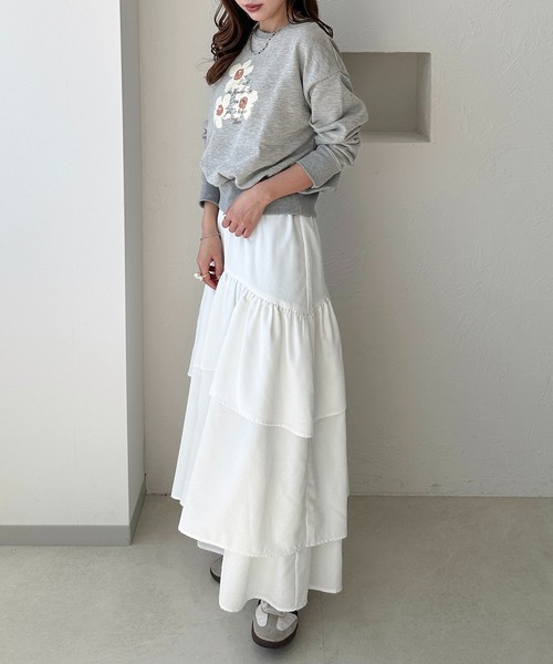 apres jour clair（アプレジュールクレア）の「【apres jour clair】フラワープリントスウェット【ZOZOTOWN限定アイテム】（スウェット・レディース・アイボリー/グレー・フリー/X-LARGE）」の21枚目の写真