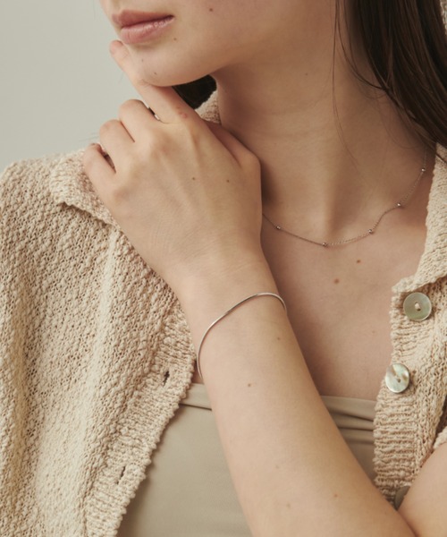 ciite'（シーテ）の「simple snake bracelet / シンプルスネークチェーンブレスレット（ブレスレット・レディース・ゴールド/シルバー・FREE）」の2枚目の写真