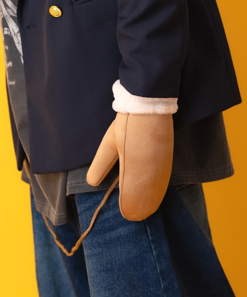 an meets zakka スウェードムートンミトン / 手袋 グローブ