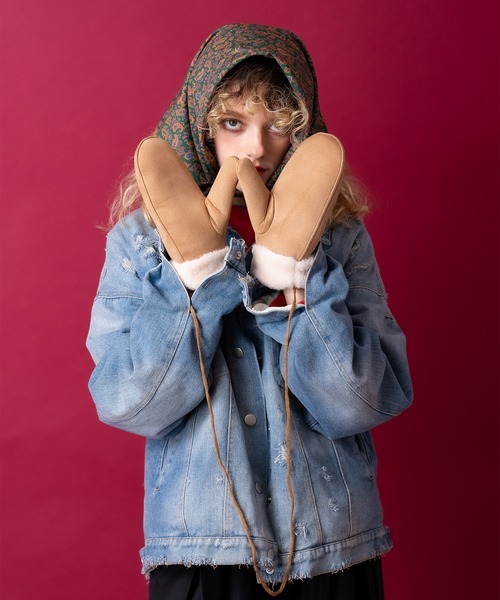 GIGLIO FIORENTINO ムートン ミトングローブ GIGLIO FIORENTINO