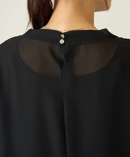 a.v.v(アーヴェヴェ)の「ドレープネックシアートップス(Tシャツ/カットソー・レディース・アイボリー/ブラック・34/36/38/40/42)」の18枚目の写真