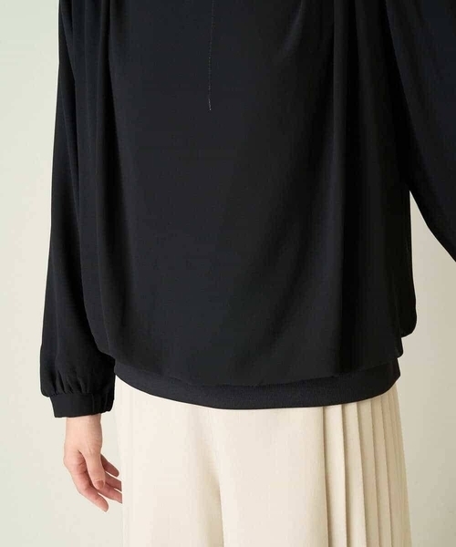 a.v.v(アーヴェヴェ)の「ドレープネックシアートップス(Tシャツ/カットソー・レディース・アイボリー/ブラック・34/36/38/40/42)」の20枚目の写真