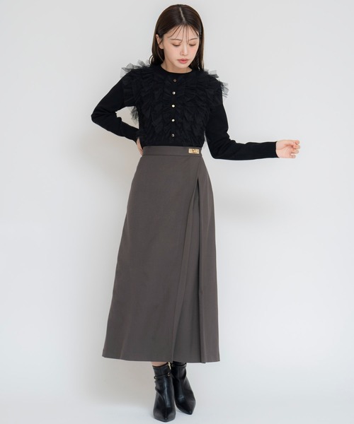 NOELA（ノエラ）の「ゴールドポイントタックスカート（スカート・レディース・ベージュ/ブラウン/チャコールグレー・M/S）」の13枚目の写真