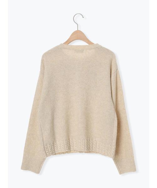 Samansa Mos2（サマンサ モスモス）の「【マカベアリス×Samansa Mos2】果物柄刺繍カーデ（カーディガン/ボレロ・レディース・チャコールグレー/ベージュ/モカ・F）」の7枚目の写真