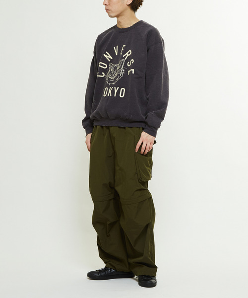 CONVERSE TOKYO（コンバーストウキョウ）の「DAMAGED CAT LOGO SWEAT