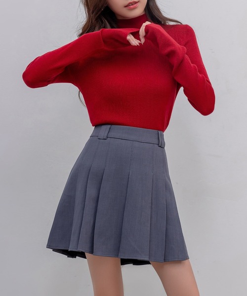DAY CLOSET（デイ クローゼット）の「【ドラマ衣装提供/大きいサイズ有】脚長見せ！クラシカルプリーツインパンミニスカート レディース（スカート・レディース・グレー/ブラウン/ブラック/ダークブラウン・M/L/S/XL）」の16枚目の写真