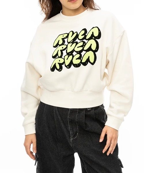 【セール】RVCA レディース CLOUDY RVCA CREW トレーナー/ルーカ３段ロゴクルーネックトレーナー（スウェット）｜RVCA（ルーカ） mdprevattcaulkingandwaterproofing.com