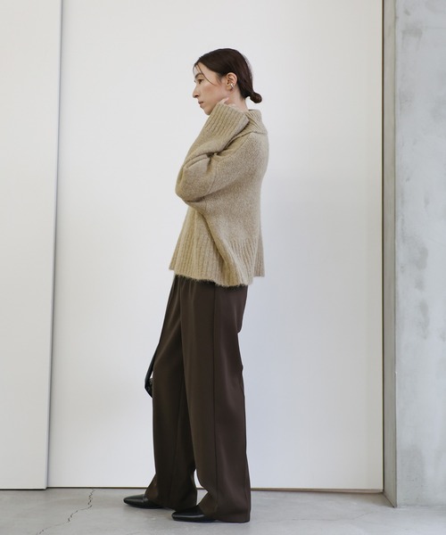 セール】ビッグカラーキーネックニット（ニット/セーター）｜select